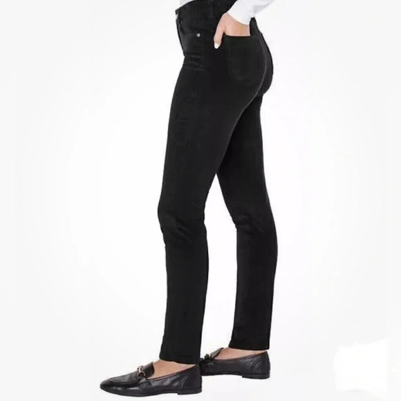 New Well Worn Women’s High Rise Soft Corduroy Skinny Pant Black  10 Inseam 29” - Picture 1 of 7